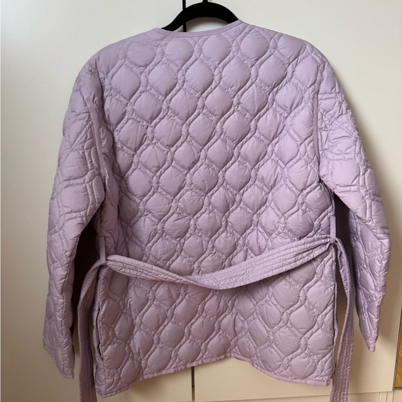 NWT- Sandro Lavender Quilted Jacket with Belt - Picture 10 of 13